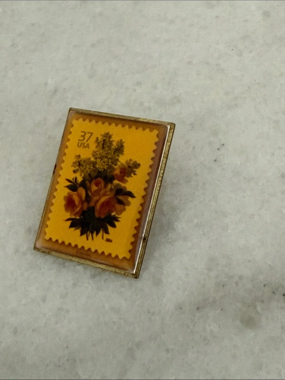 2000’s wedding blossom 37 cent stamp collectible pin